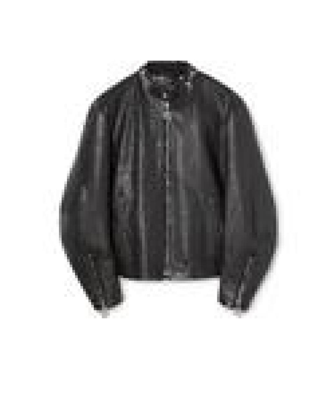 GUCCI Черная кожаная куртка, фото 4