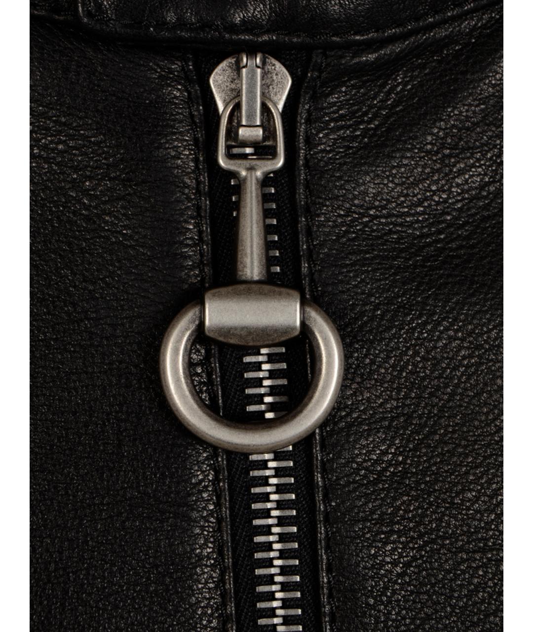 GUCCI Черная кожаная куртка, фото 3