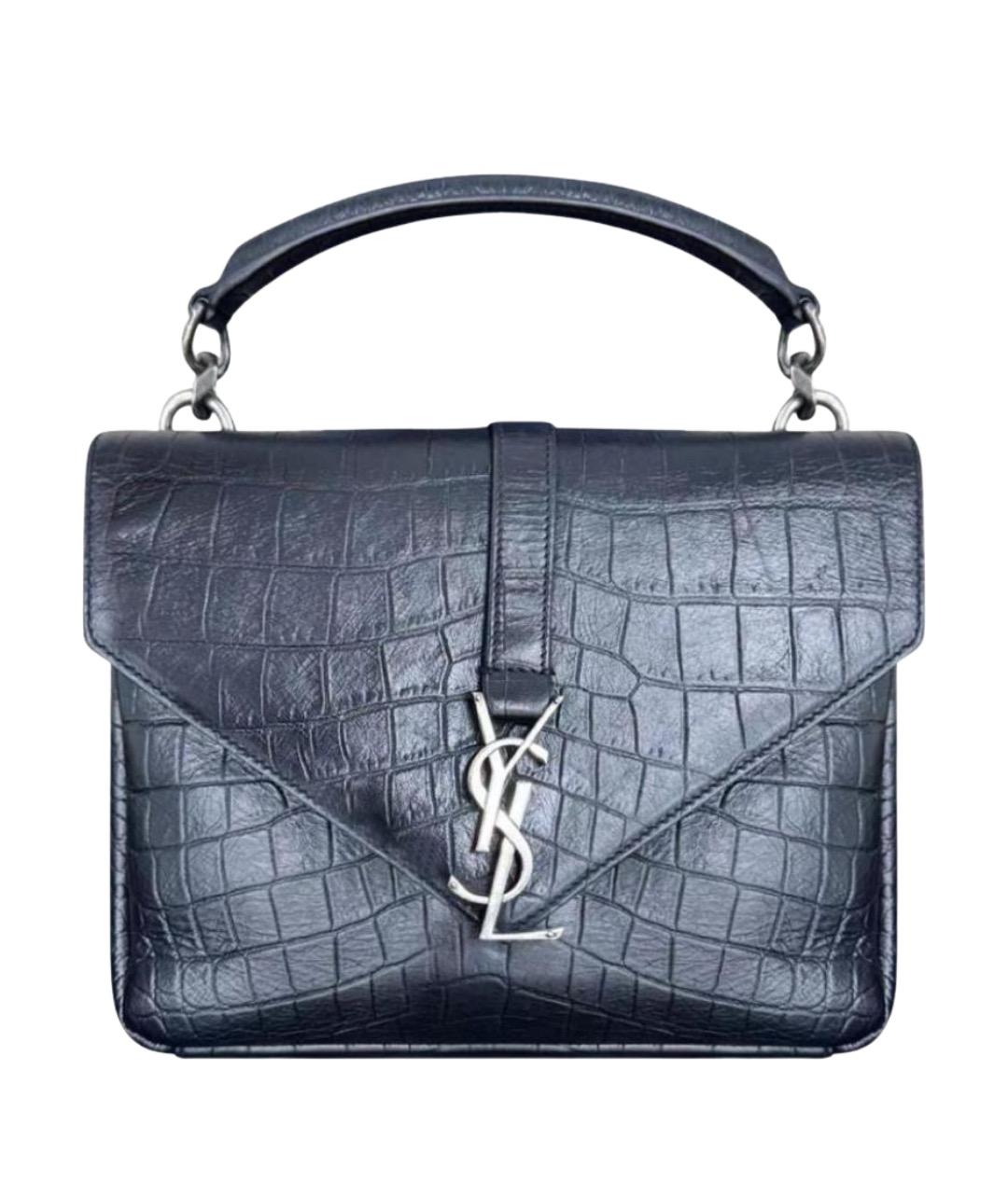 SAINT LAURENT Черная кожаная сумка через плечо, фото 1