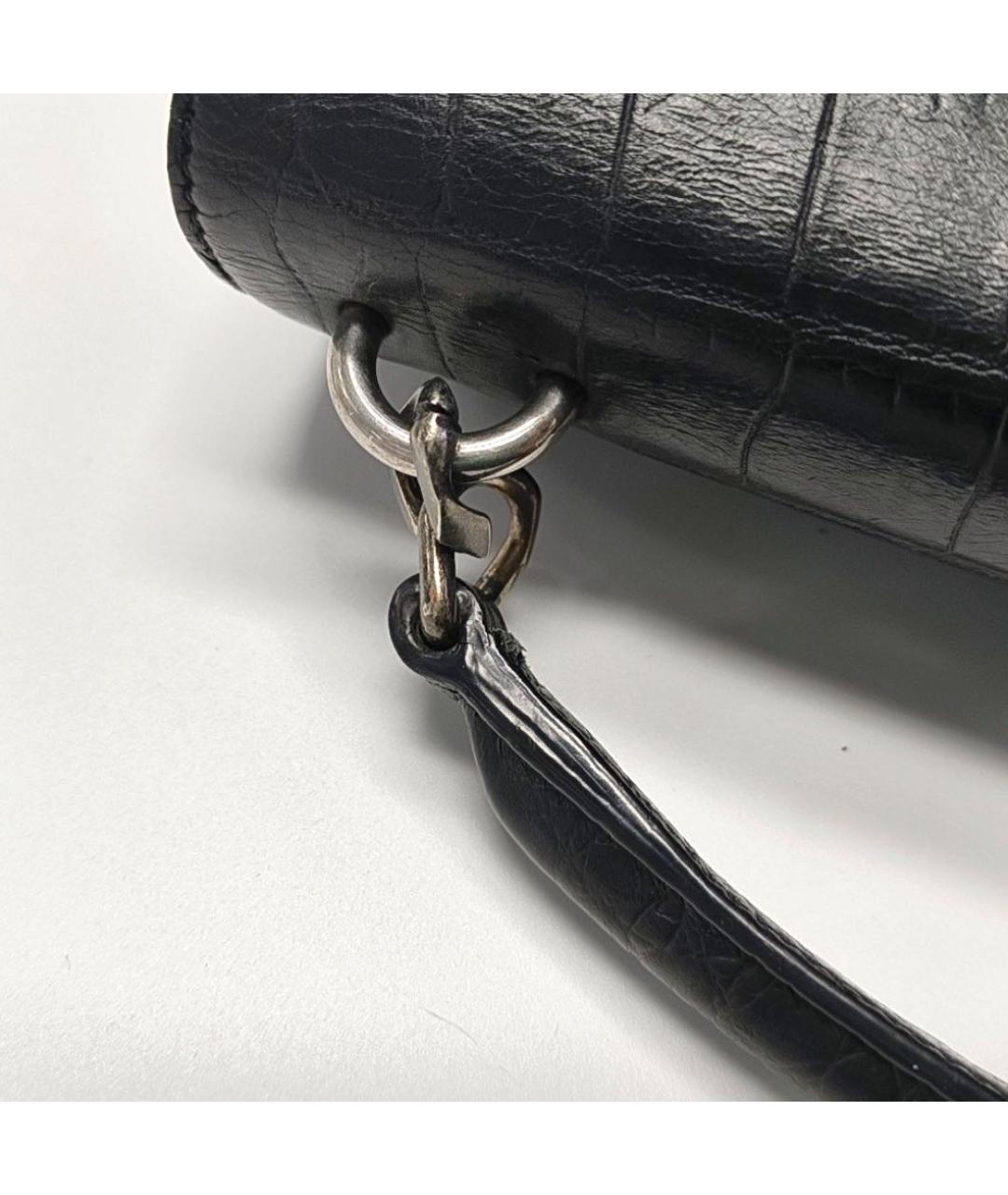 SAINT LAURENT Черная кожаная сумка через плечо, фото 4
