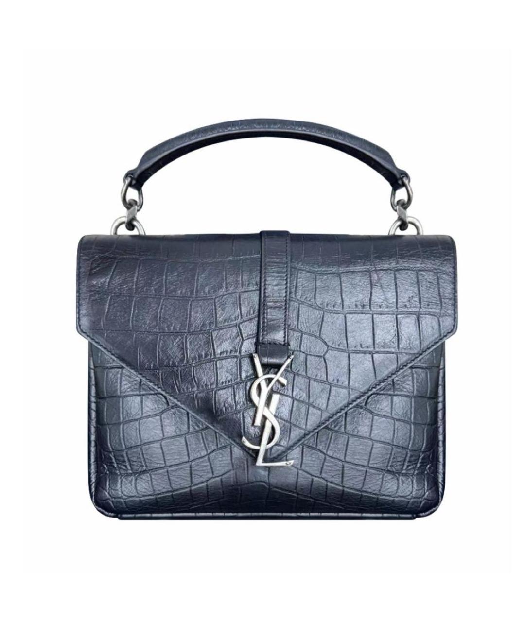 SAINT LAURENT Черная кожаная сумка через плечо, фото 6