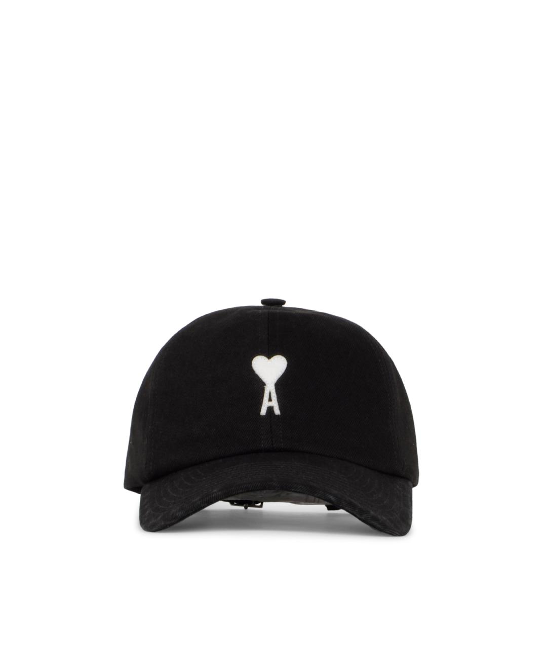Ami Paris Черная хлопковая кепка/бейсболка, фото 1