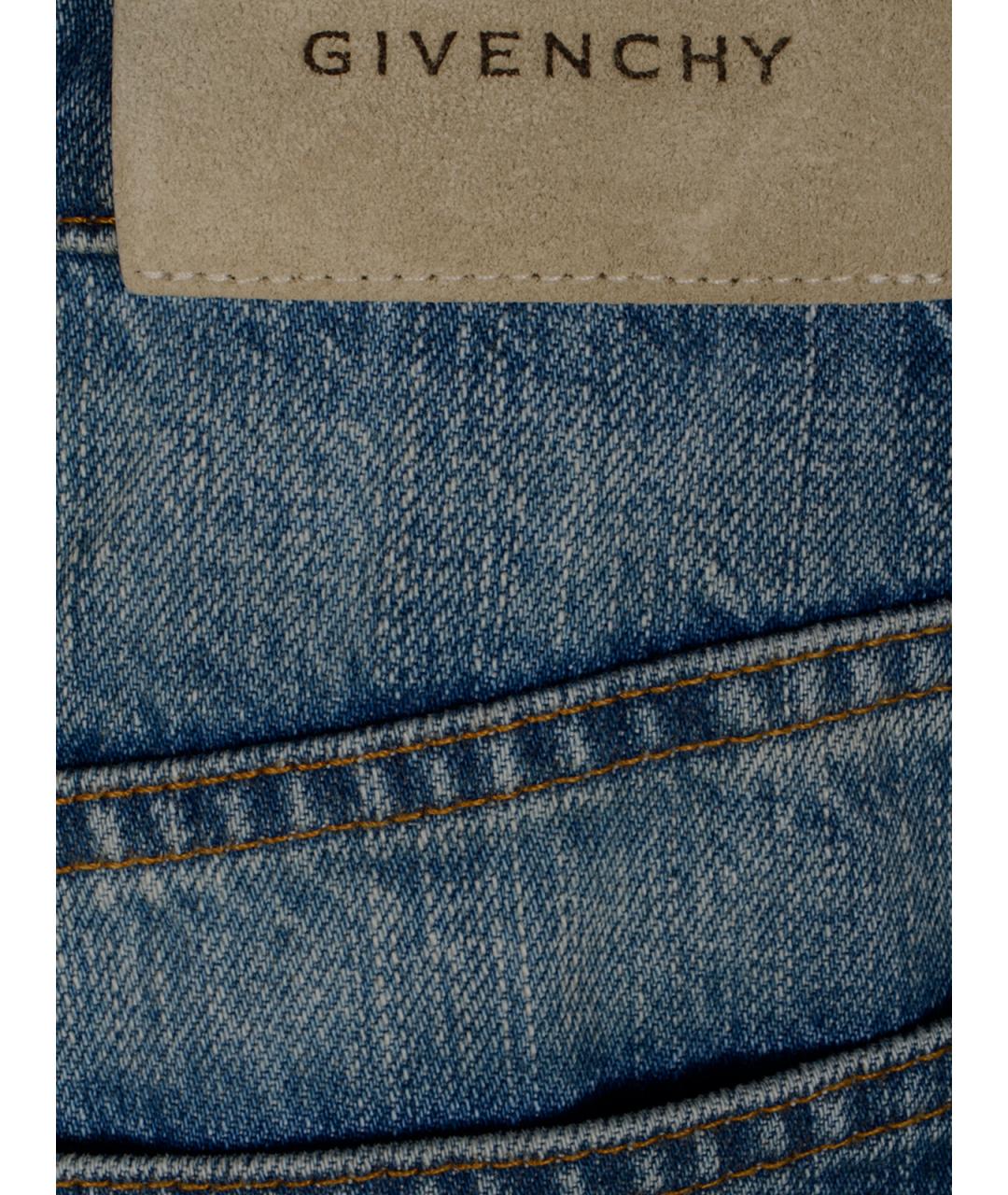 GIVENCHY Синие хлопковые прямые джинсы, фото 3