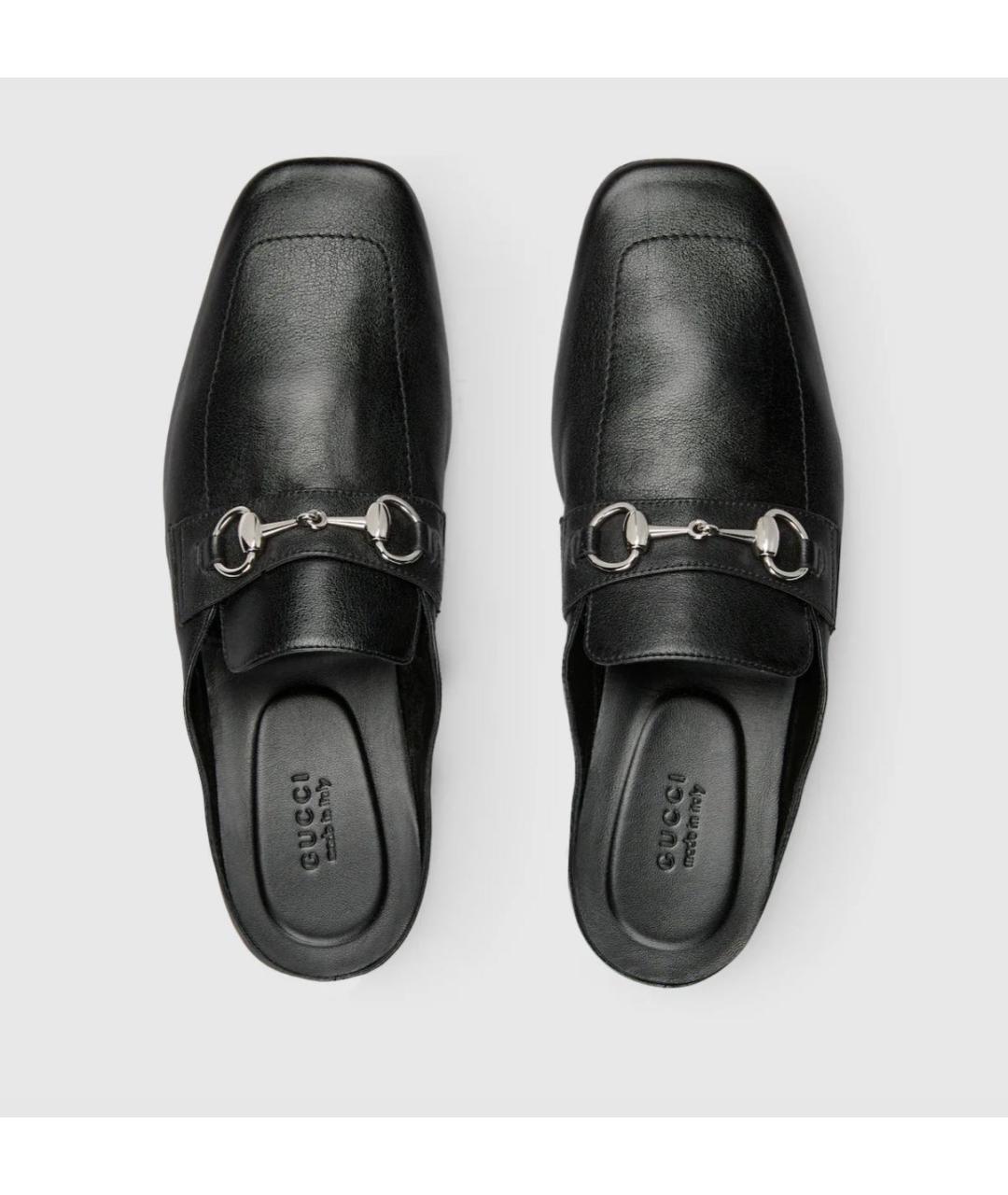 GUCCI Черные кожаные мюли, фото 4