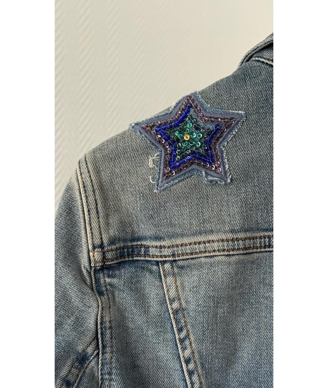 ROBERTO CAVALLI Голубое деним пальто, фото 4