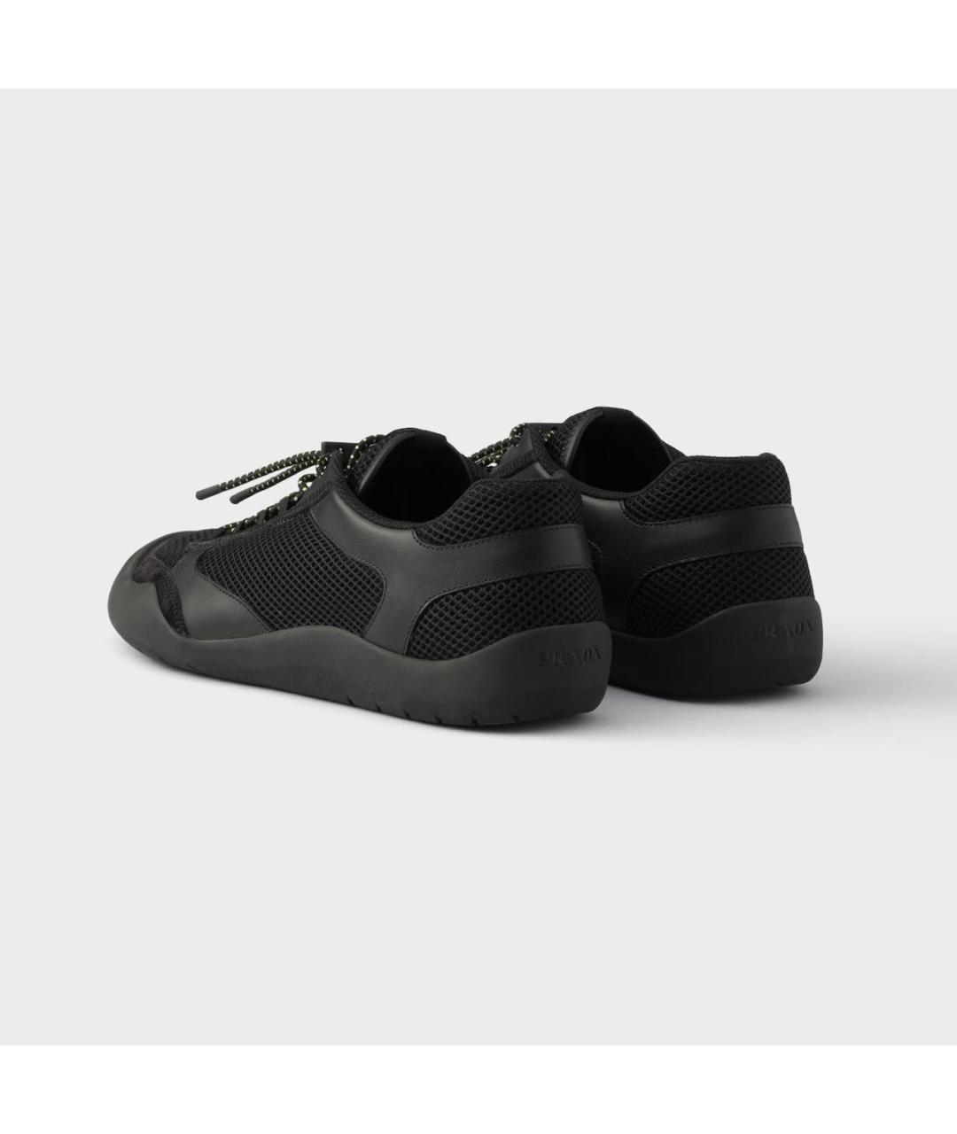 PRADA Черные низкие кроссовки / кеды, фото 5
