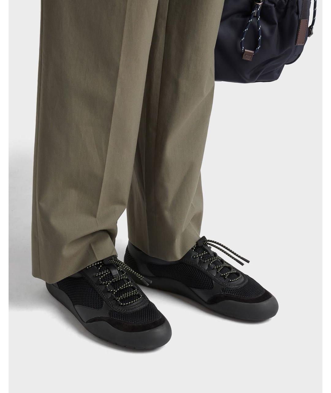 PRADA Черные низкие кроссовки / кеды, фото 3