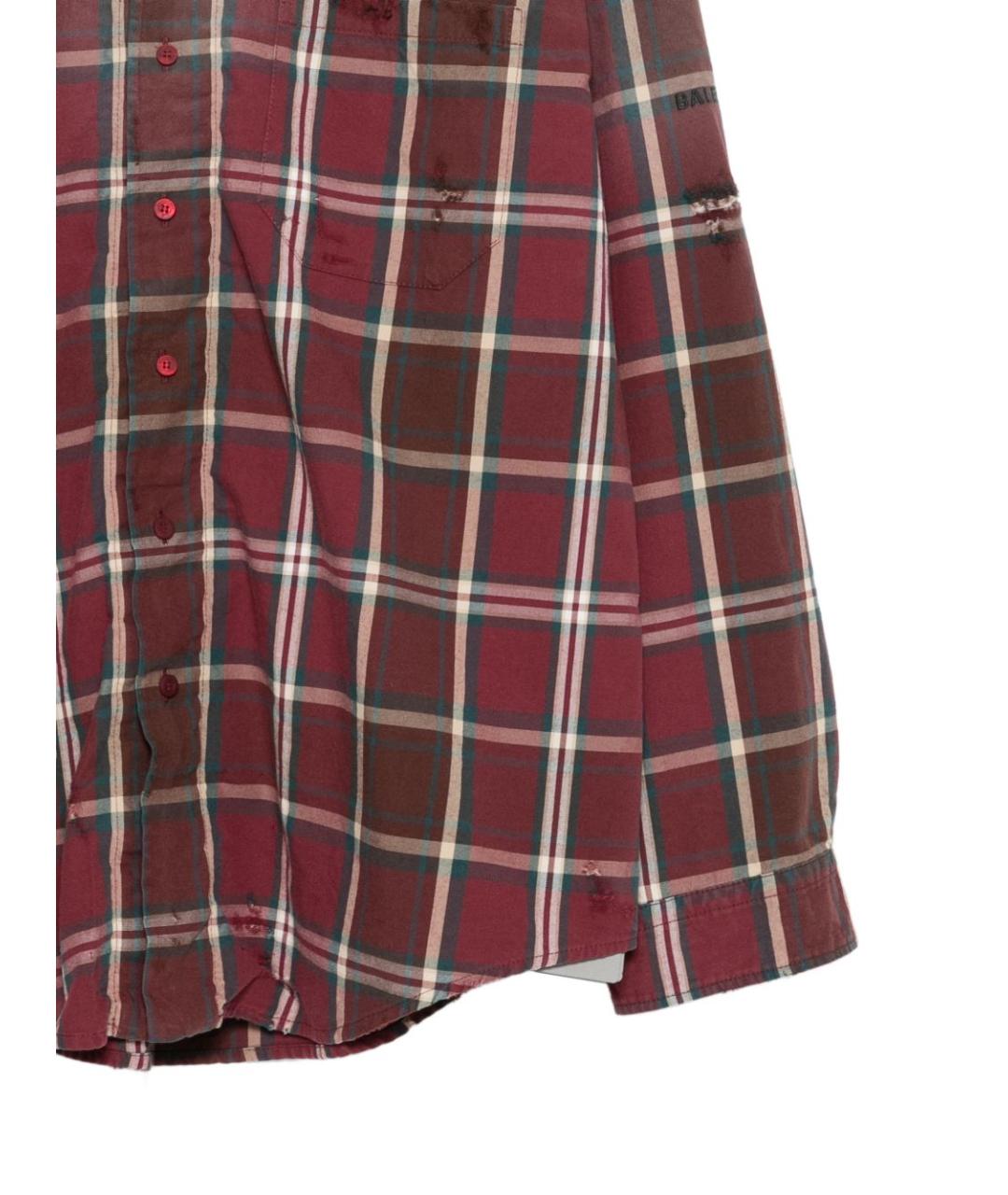 BALENCIAGA Бордовая хлопковая кэжуал рубашка, фото 2