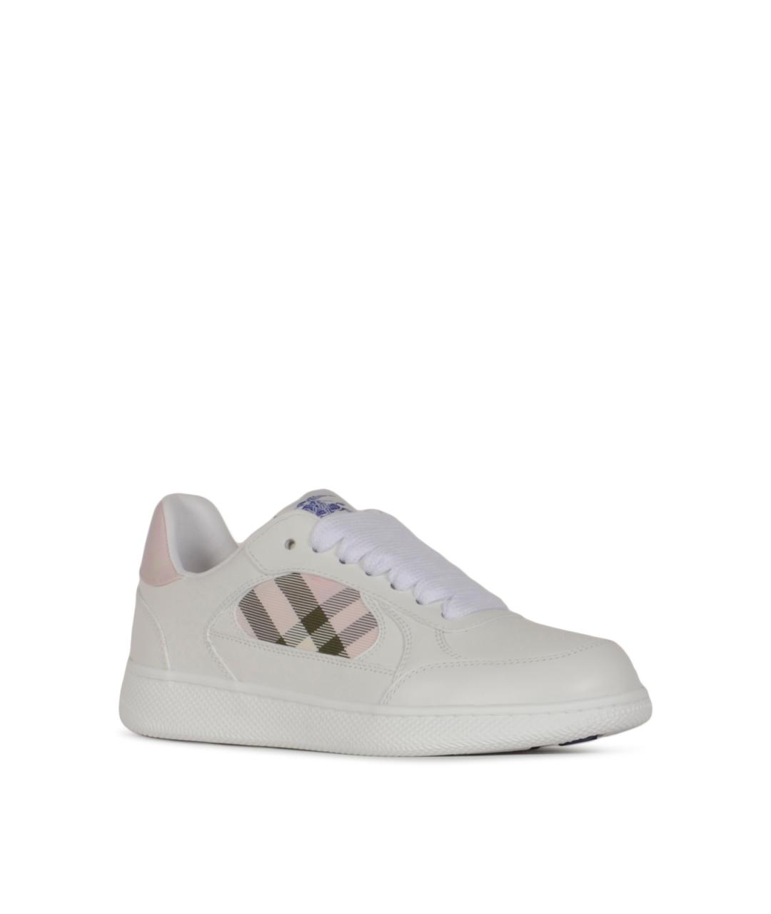 BURBERRY Белые кожаные кроссовки, фото 2