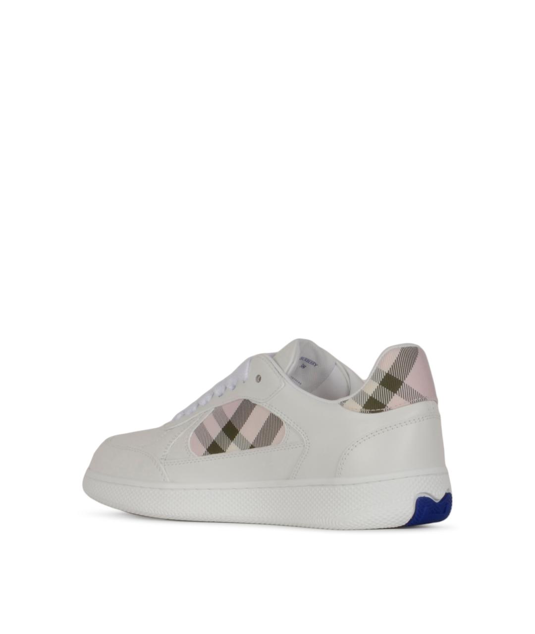 BURBERRY Белые кожаные кроссовки, фото 3