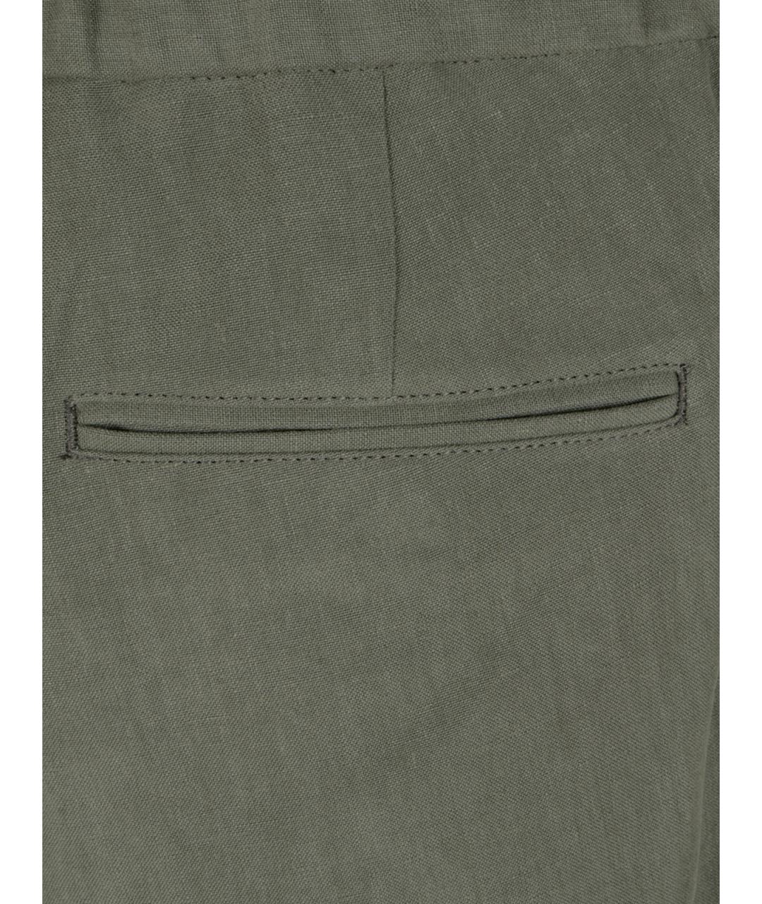 GIORGIO ARMANI Золотые льняные повседневные брюки, фото 3