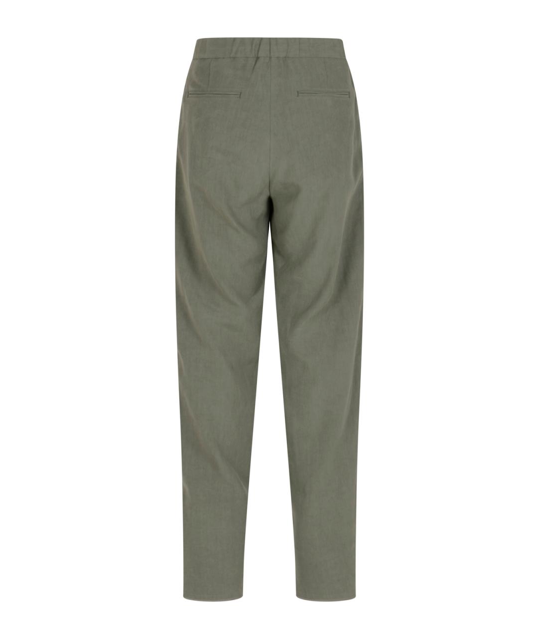 GIORGIO ARMANI Золотые льняные повседневные брюки, фото 2