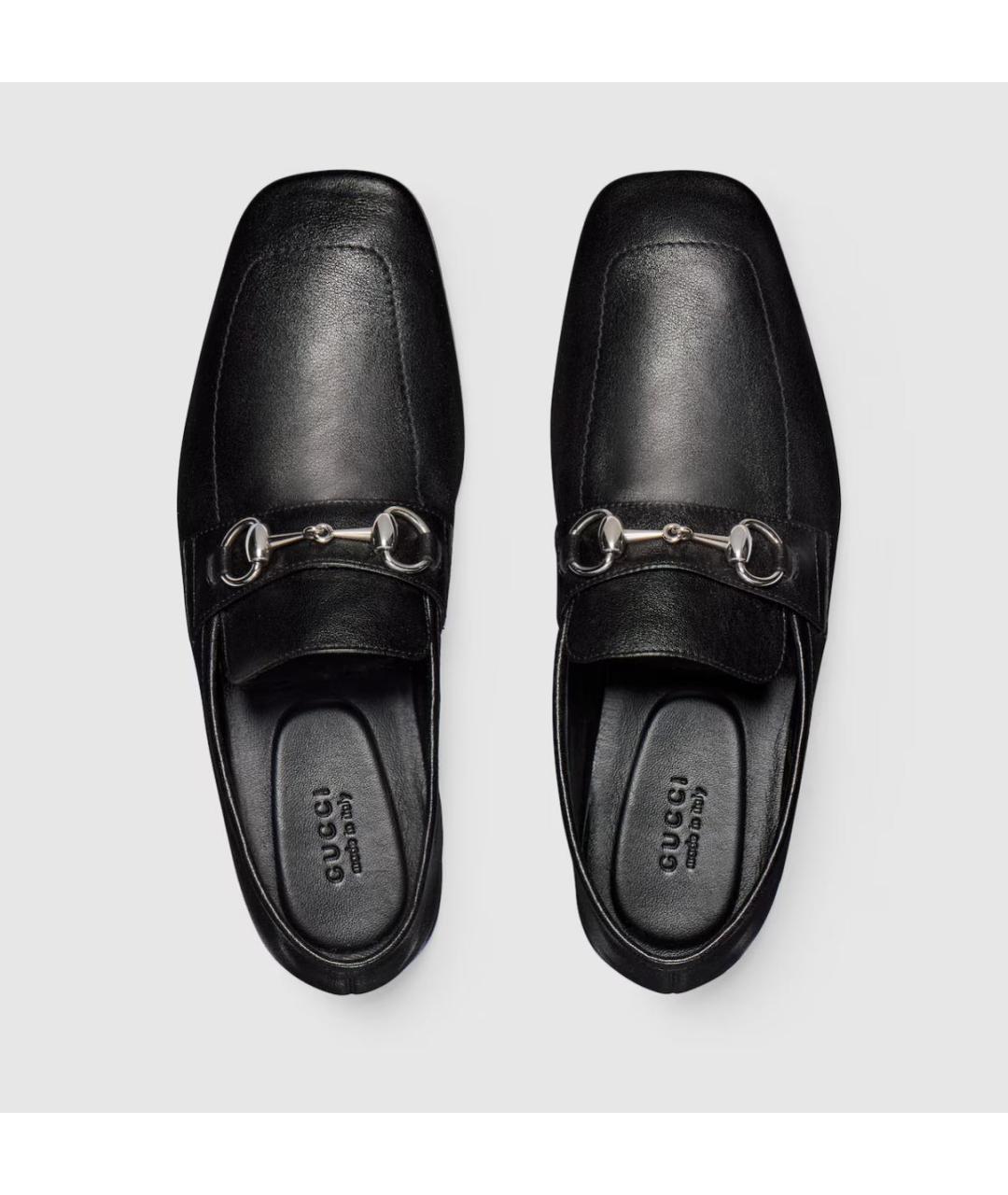 GUCCI Черные кожаные мокасины, фото 5