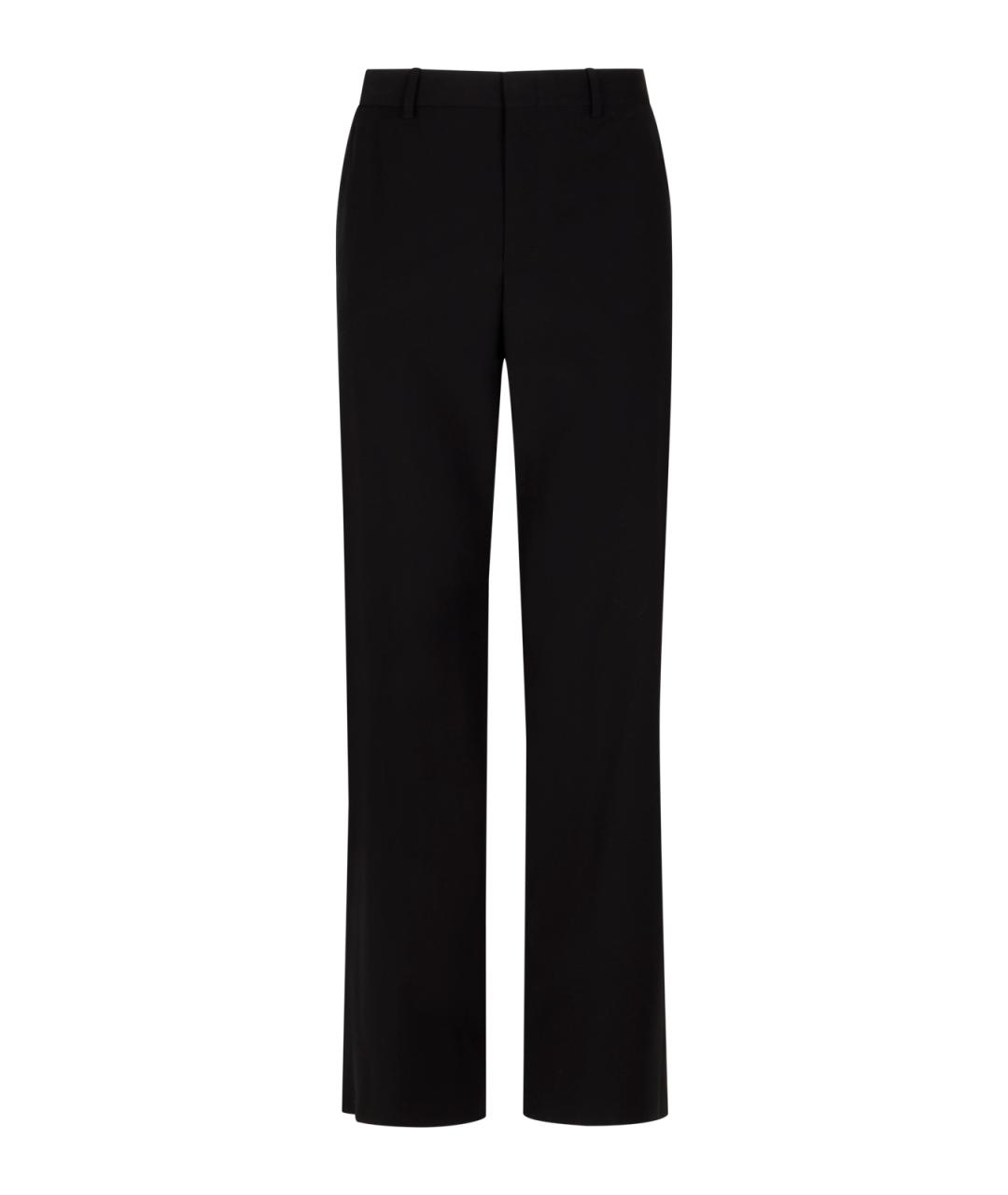 GUCCI Черные шерстяные повседневные брюки, фото 1