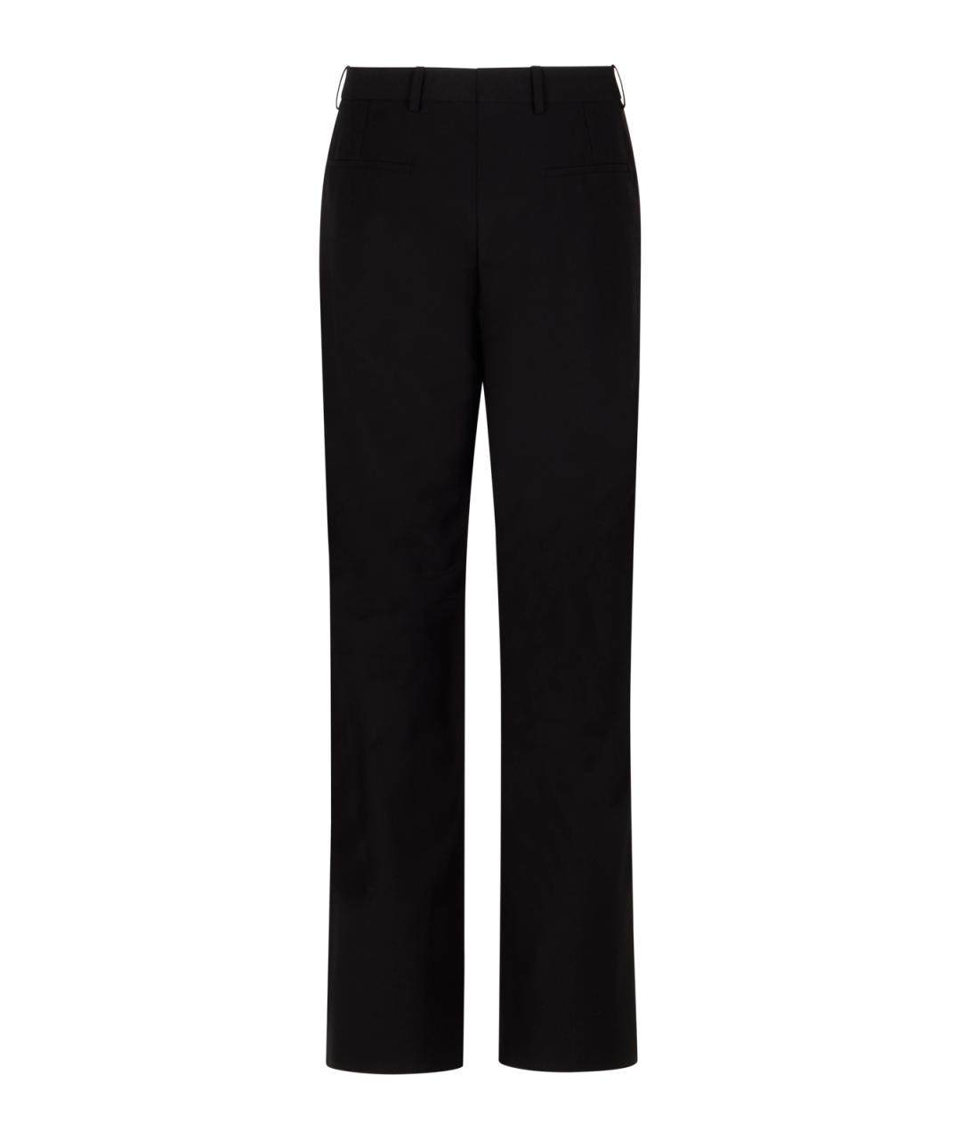 GUCCI Черные шерстяные повседневные брюки, фото 2