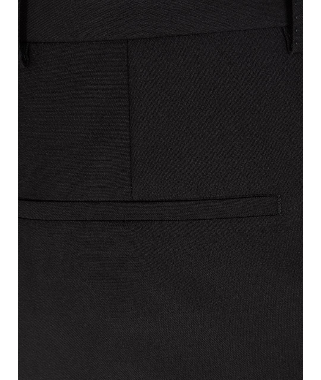 GUCCI Черные шерстяные повседневные брюки, фото 3