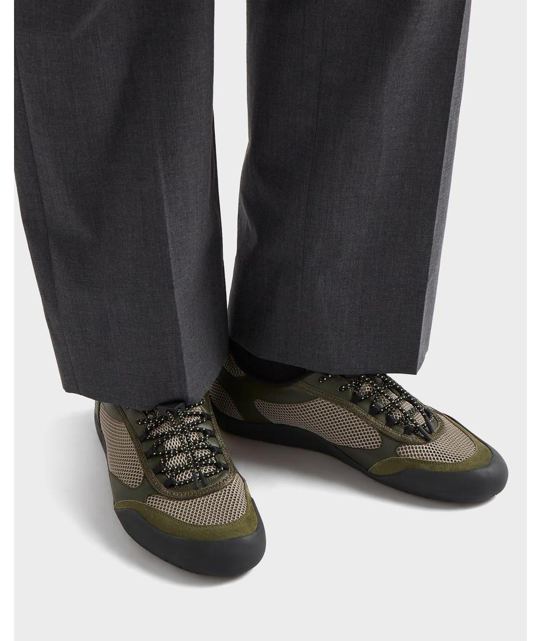 PRADA Хаки низкие кроссовки / кеды, фото 6