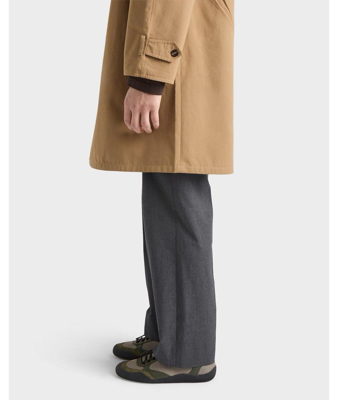 PRADA Хаки низкие кроссовки / кеды, фото 3