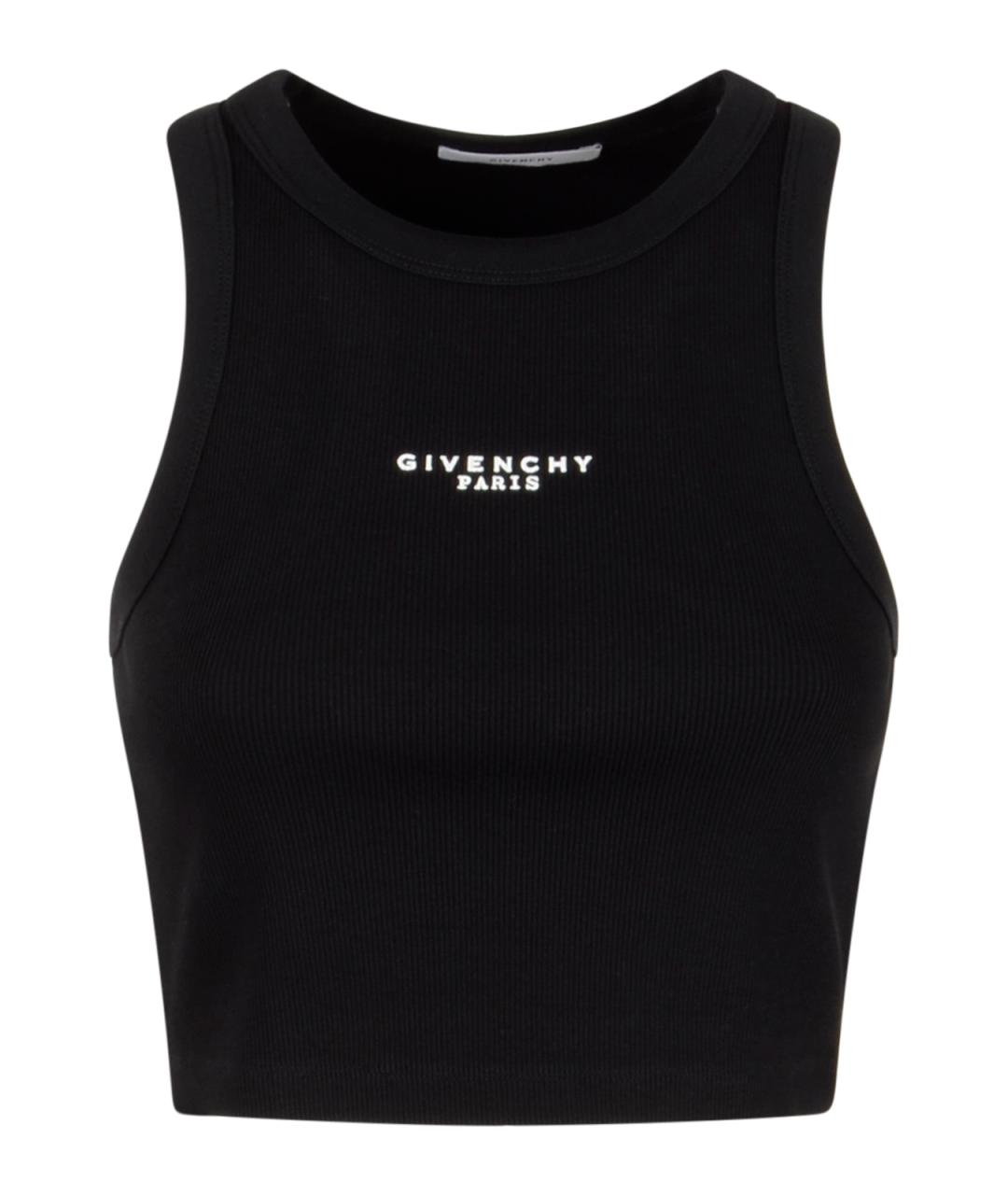 GIVENCHY Черная хлопковая майка, фото 1