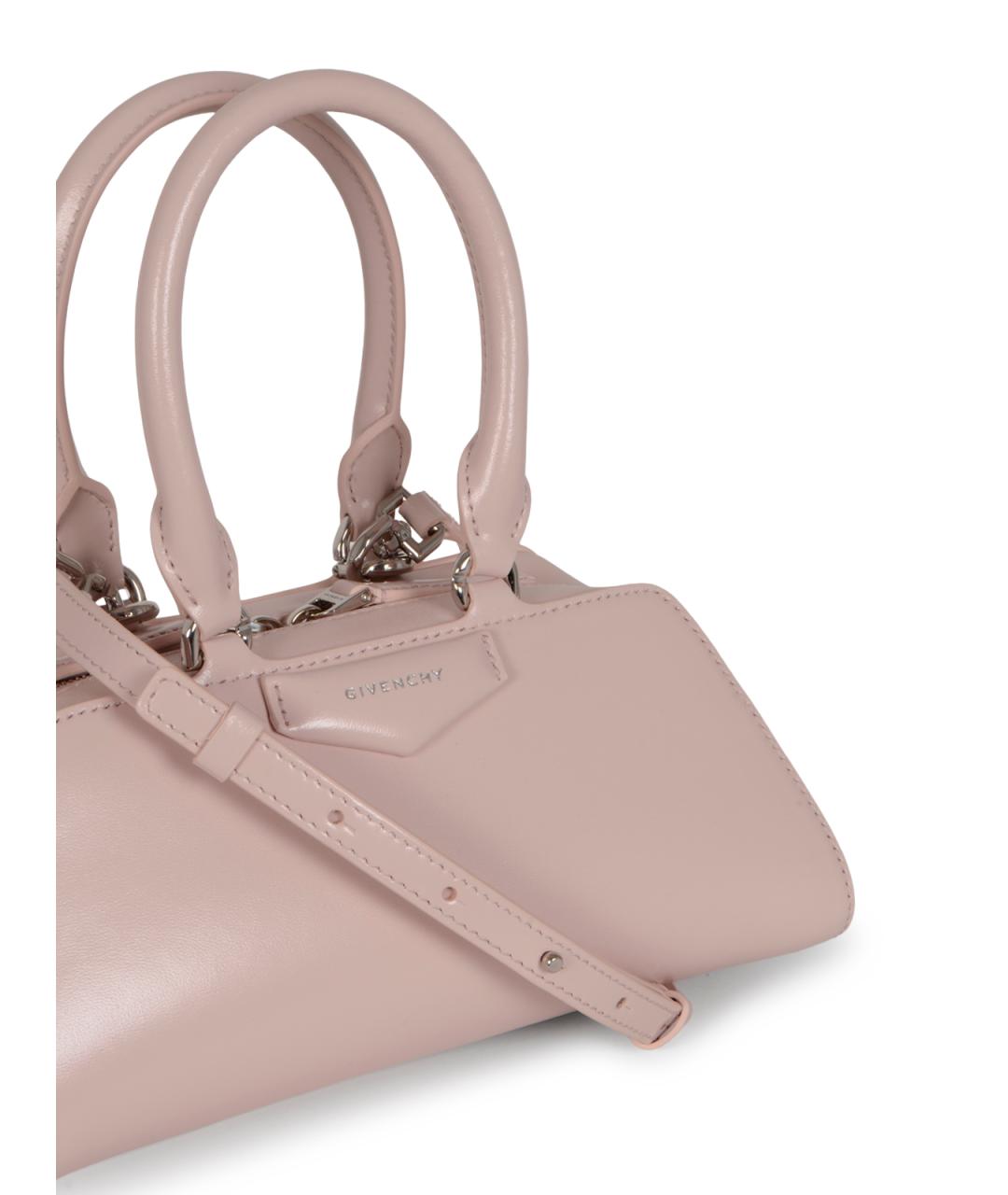 GIVENCHY Розовая кожаная сумка тоут, фото 4