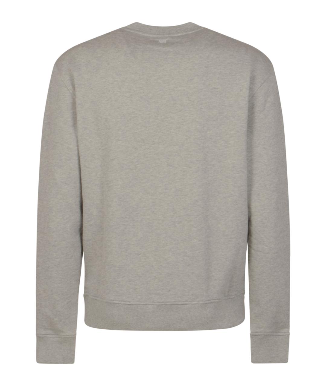 Ami Paris Серый хлопковый джемпер / свитер, фото 2