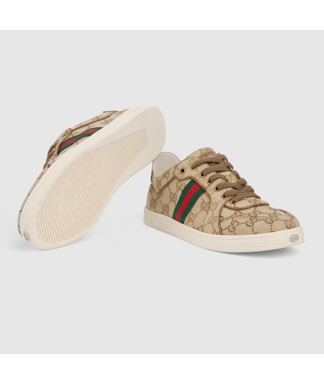 GUCCI Бежевые кроссовки, фото 6