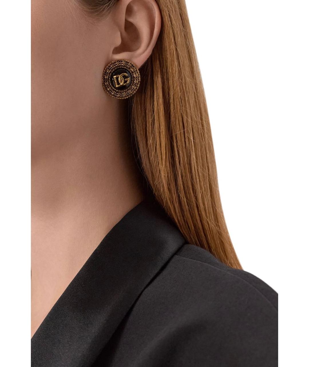 DOLCE&GABBANA Черные серьги, фото 3