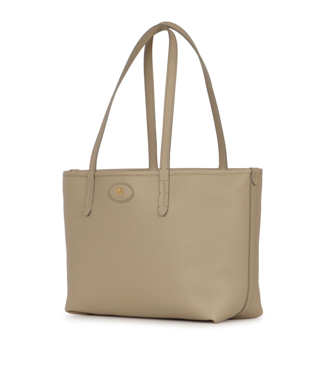 BURBERRY Бежевая кожаная сумка тоут, фото 2