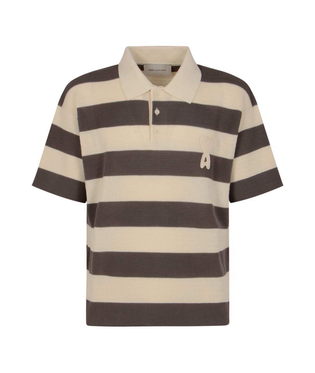 Ami Paris Мульти хлопковое поло с коротким рукавом, фото 1