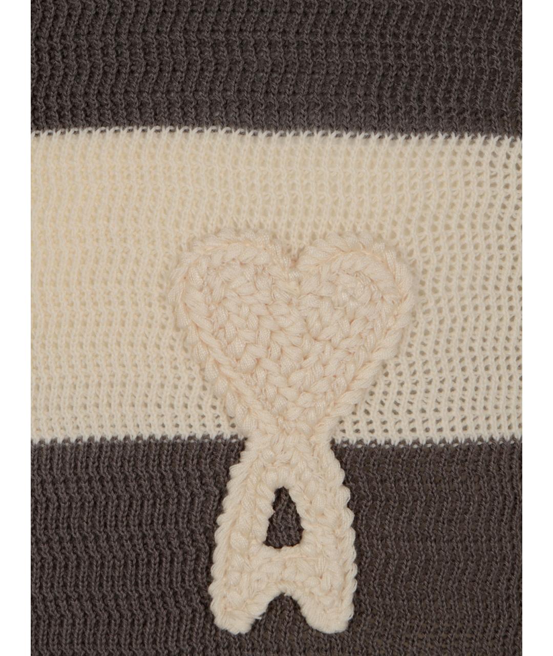 Ami Paris Мульти хлопковое поло с коротким рукавом, фото 3