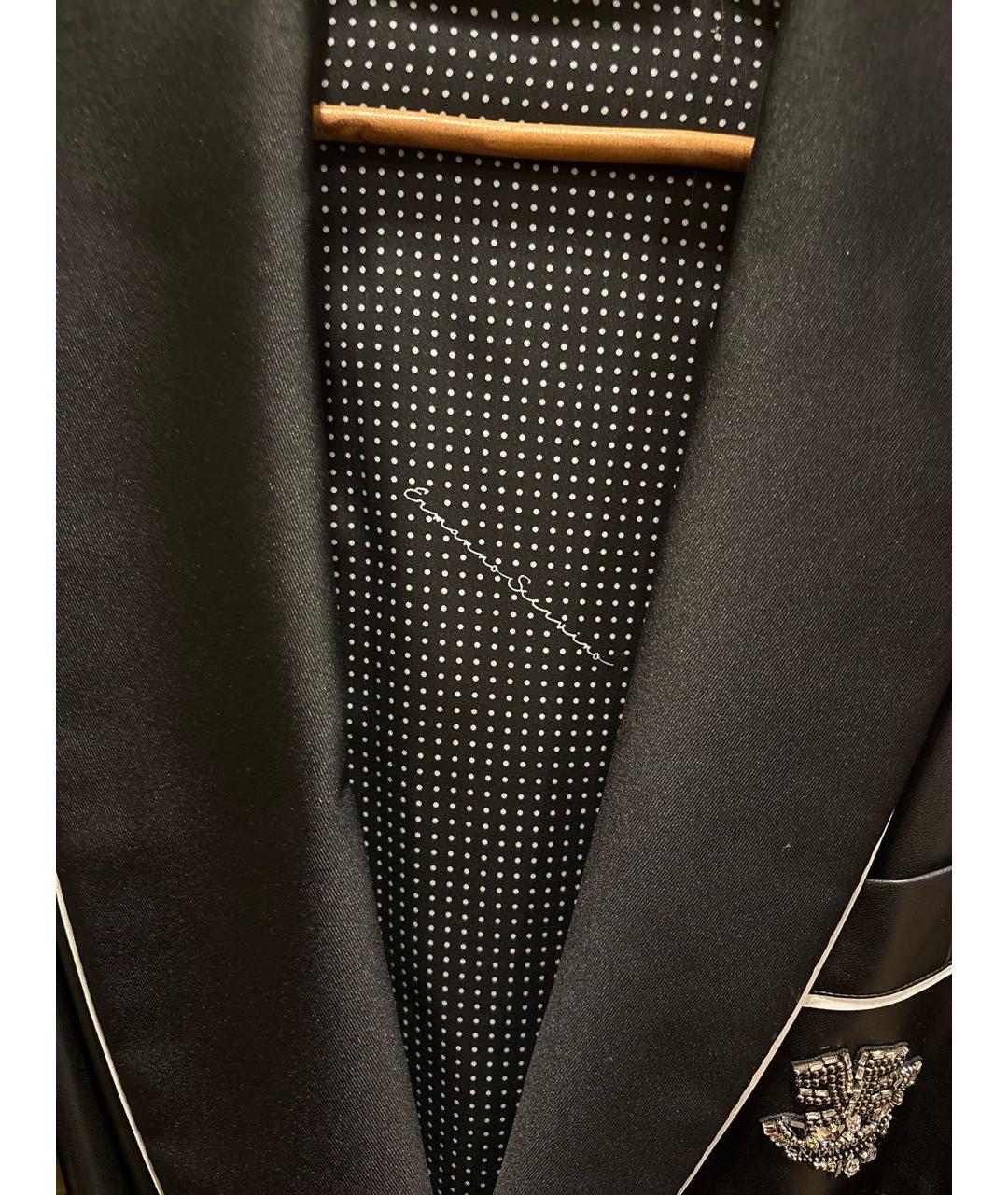 ERMANNO SCERVINO Черное полиамидовое пальто, фото 5