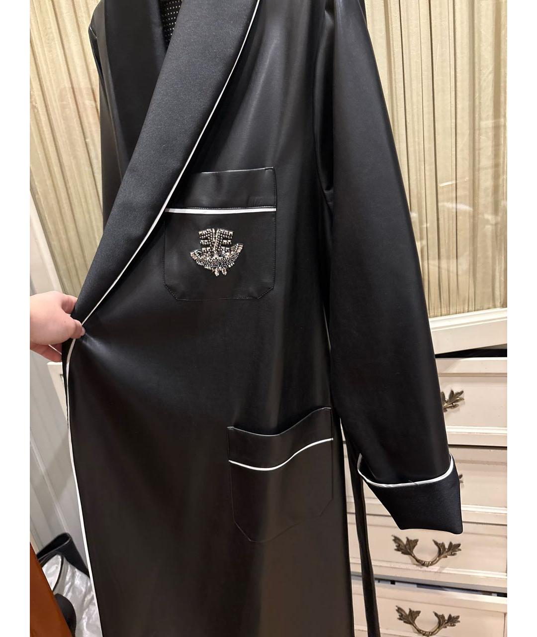 ERMANNO SCERVINO Черное полиамидовое пальто, фото 6