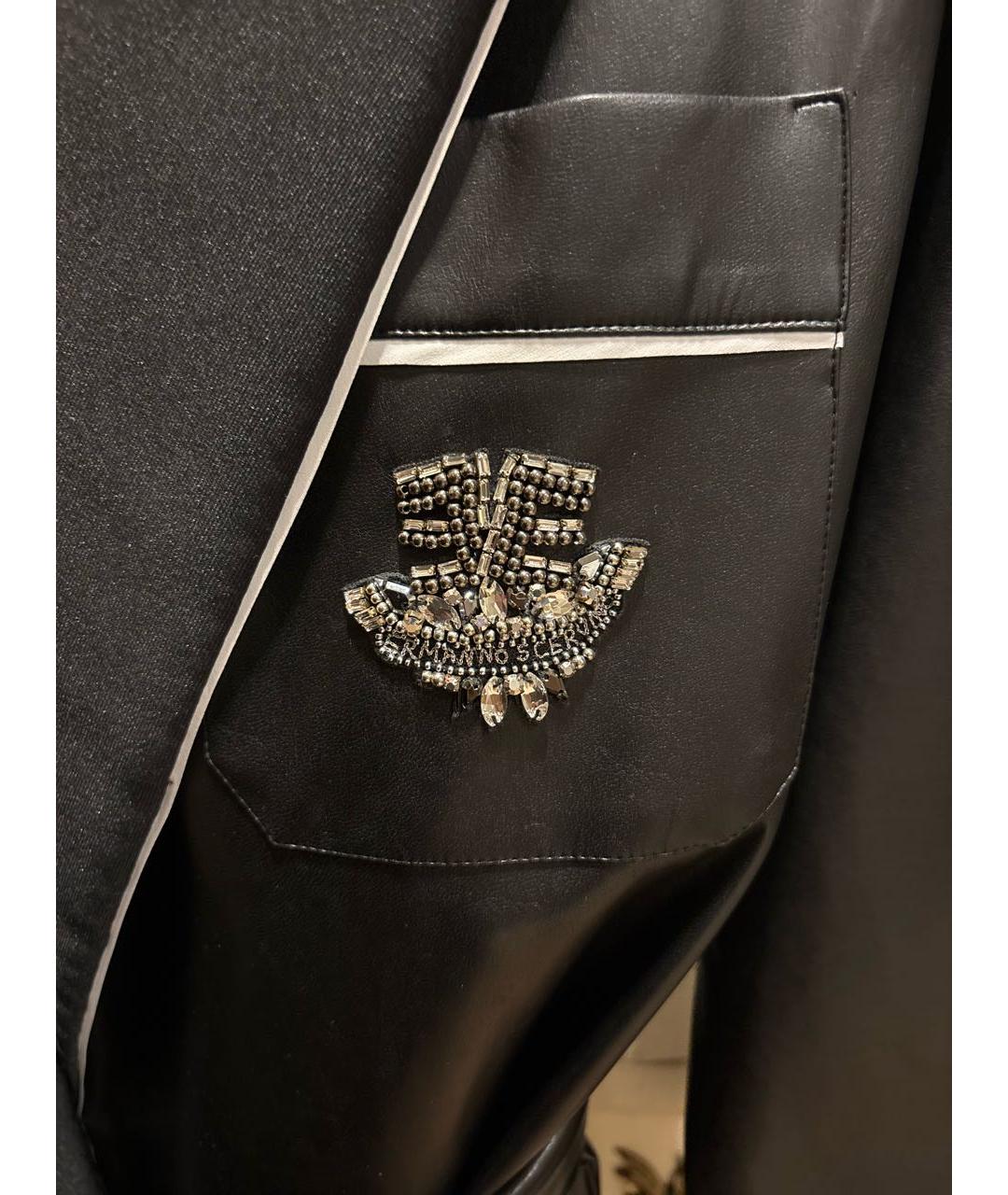 ERMANNO SCERVINO Черное полиамидовое пальто, фото 4