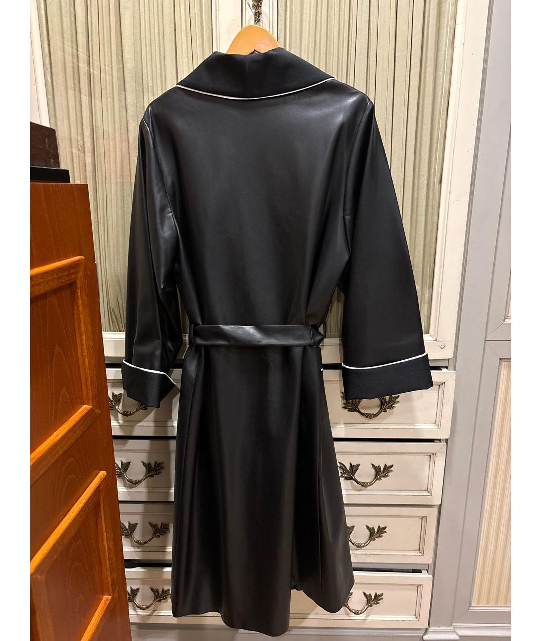 ERMANNO SCERVINO Черное полиамидовое пальто, фото 2