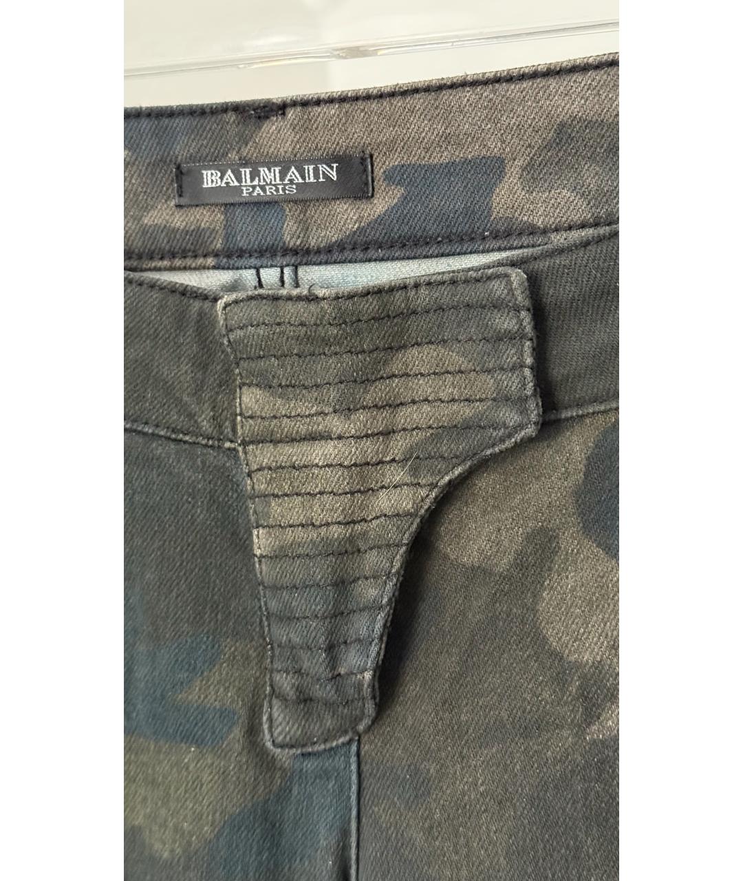 BALMAIN Хаки прямые джинсы, фото 4