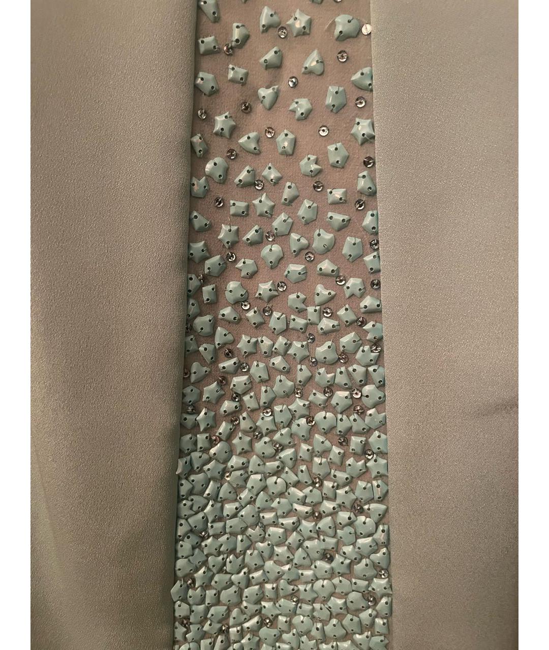 VERSACE Бирюзовое шелковое вечернее платье, фото 5