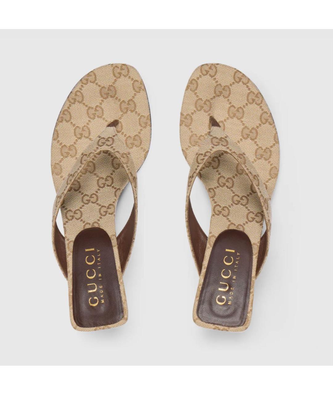 GUCCI Бежевые шлепанцы, фото 2