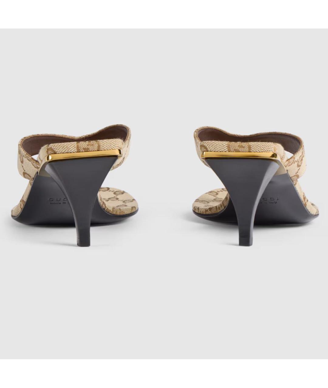 GUCCI Бежевые шлепанцы, фото 4