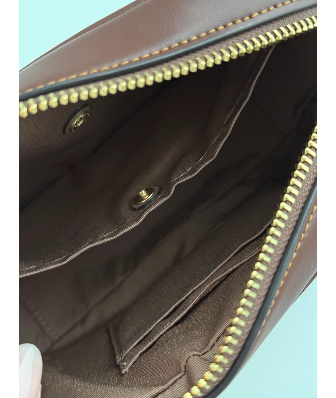 COACH Коричневая сумка через плечо, фото 4