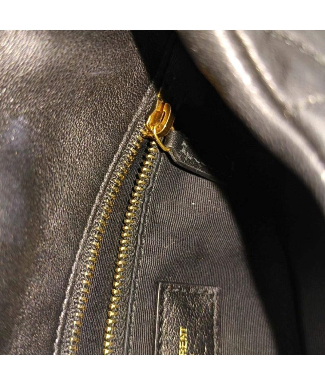 SAINT LAURENT Черная кожаная сумка через плечо, фото 3