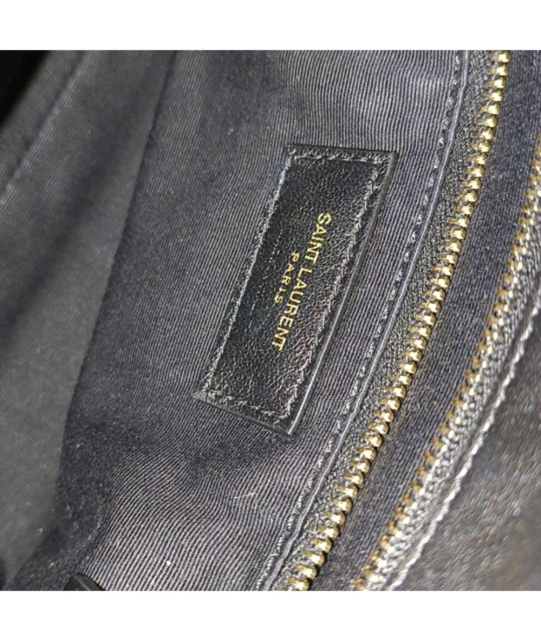 SAINT LAURENT Черная кожаная сумка через плечо, фото 4