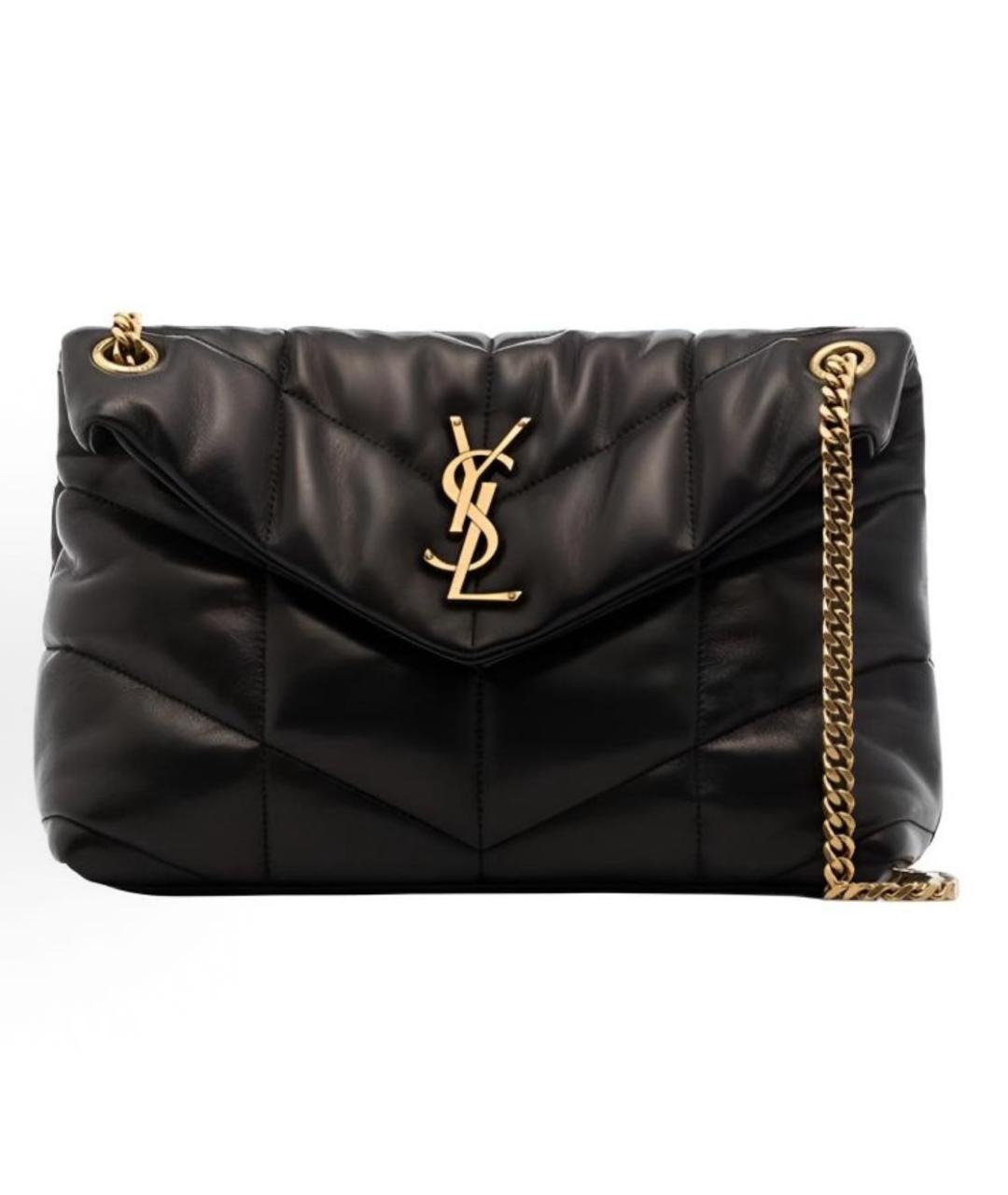 SAINT LAURENT Черная кожаная сумка через плечо, фото 8