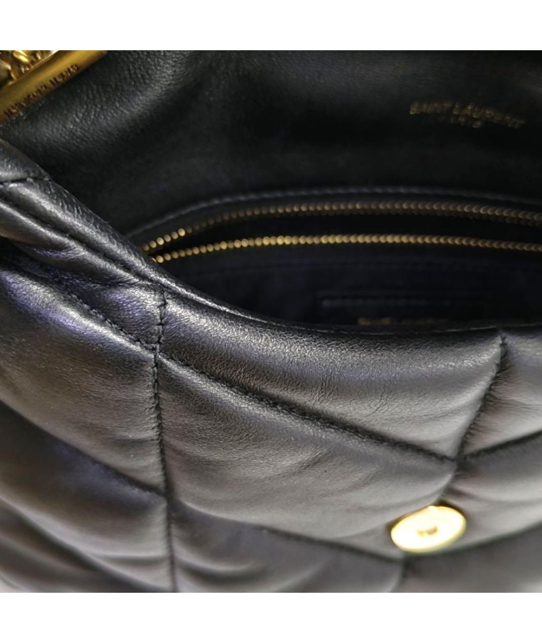 SAINT LAURENT Черная кожаная сумка через плечо, фото 5