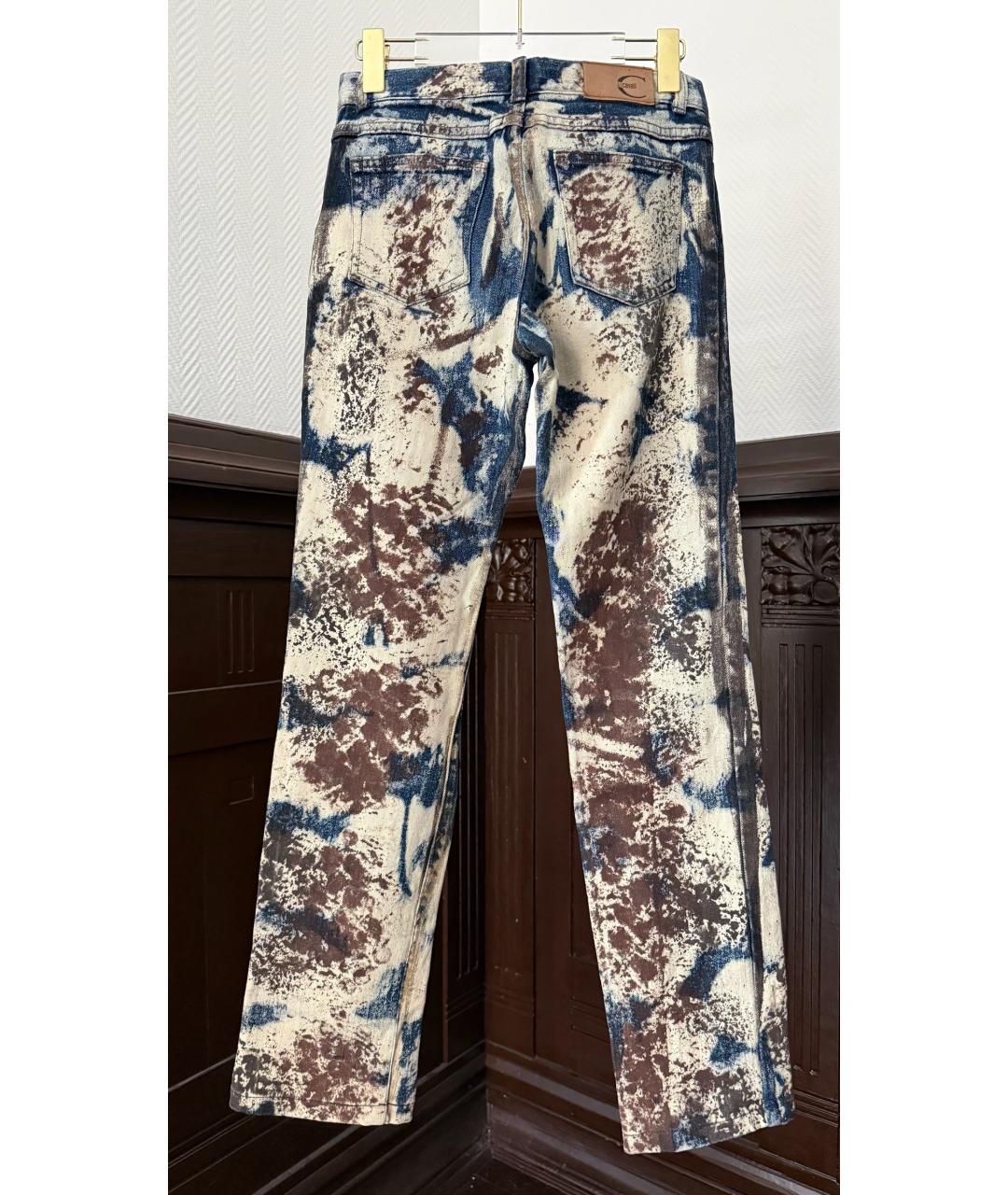 JUST CAVALLI Голубые прямые джинсы, фото 2