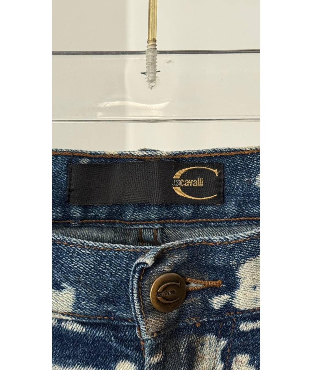 JUST CAVALLI Голубые прямые джинсы, фото 6