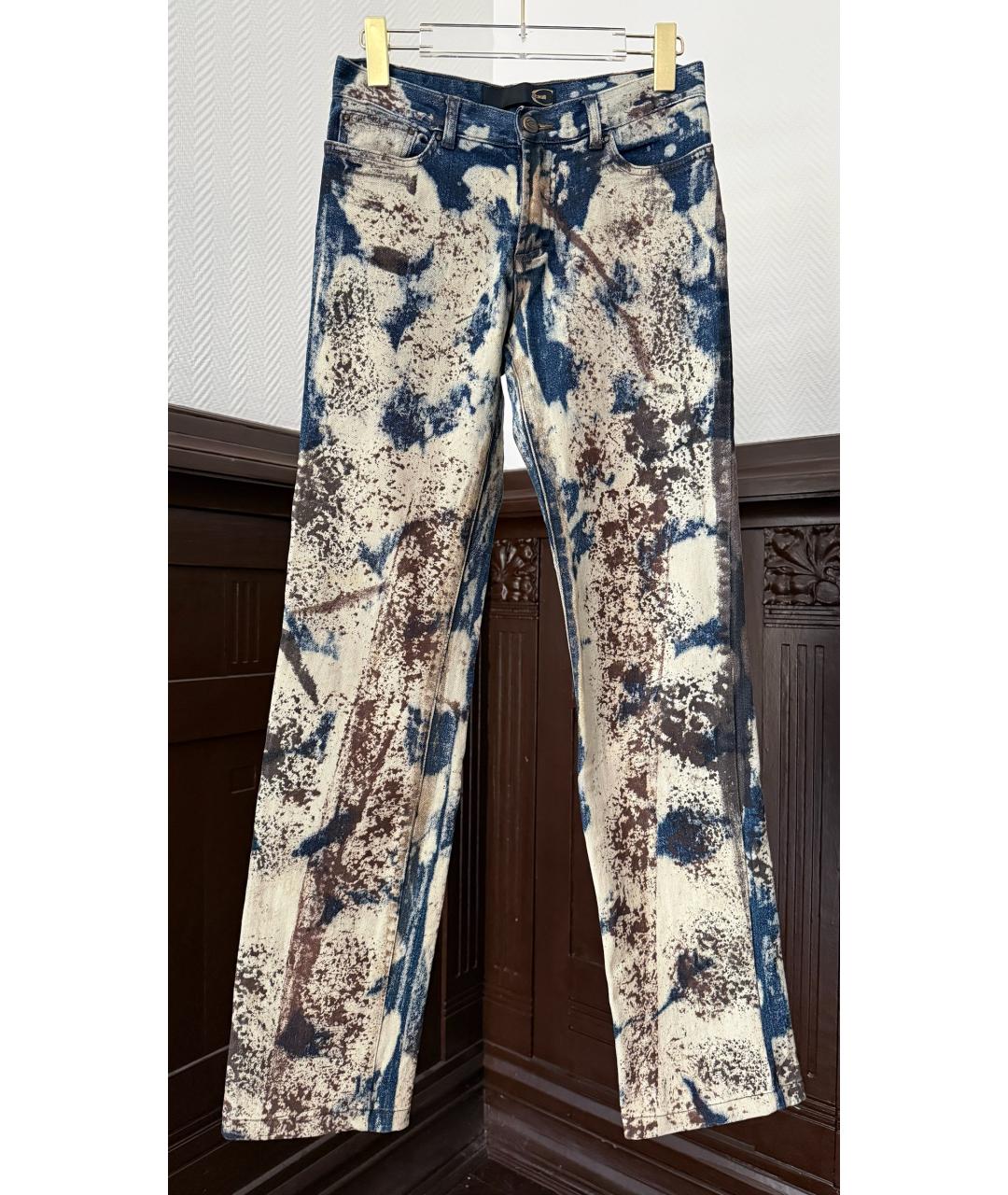 JUST CAVALLI Голубые прямые джинсы, фото 7