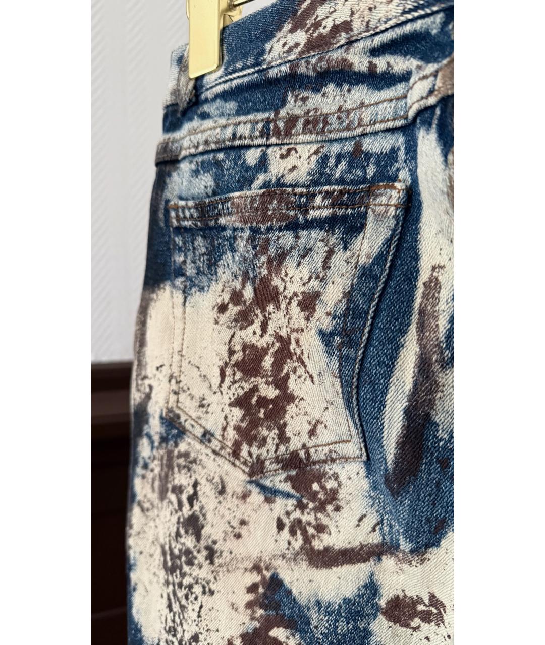 JUST CAVALLI Голубые прямые джинсы, фото 4