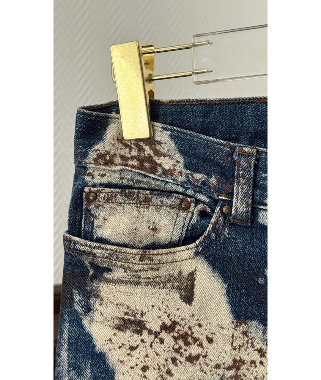 JUST CAVALLI Голубые прямые джинсы, фото 5