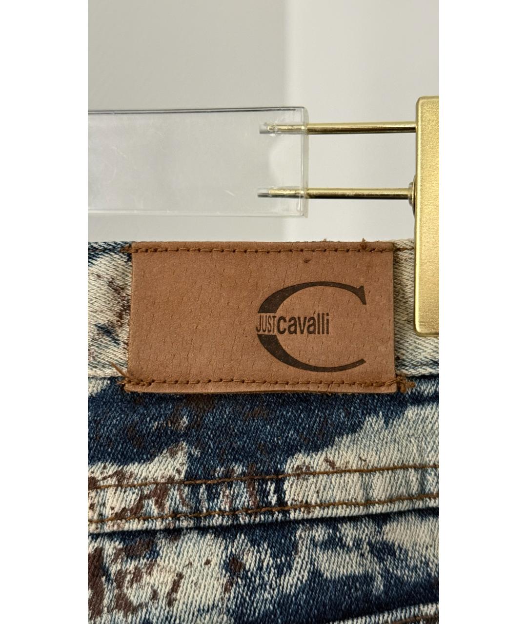 JUST CAVALLI Голубые прямые джинсы, фото 3