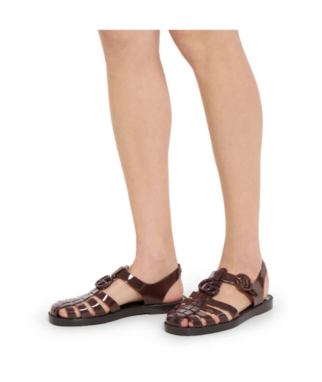 GUCCI Коричневые сандалии, фото 3